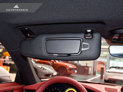 AutoTecknic Sun Visor Vanity Mirror Cover - Porsche 981/ 982/ 991/ 992 - Graveyard Performance