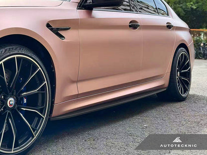 AutoTecknic Dry Carbon Fiber Side Skirt Extension Set - F90 M5 | G30 5-Series - Graveyard Performance