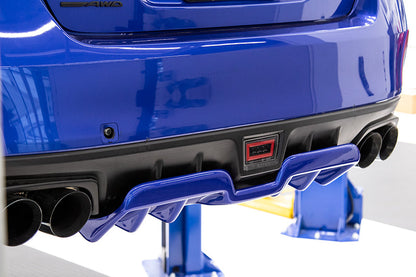 OLM A1 Style Paint Matched Rear Diffuser (Galaxy Blue Pearl) - 15+ WRX / STI