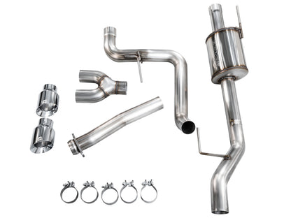 AWE 21-25 Ford F150 (14th Gen Reg Cab) Cat-Back Exhaust - 4.5in Dual Side Exit Chrome Tips - Graveyard Performance