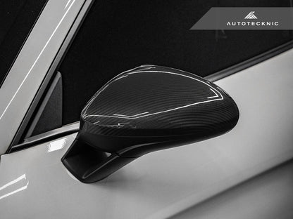AutoTecknic Replacement Carbon Fiber Mirror Covers - Porsche 718 Cayman | Boxster - Graveyard Performance