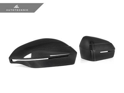 AutoTecknic Dry Carbon Fiber Mirror Cap Set - G60 5-Series | G70 7-Series - Graveyard Performance