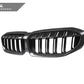 AutoTecknic Dry Carbon Fiber Dual-Slats Front Grilles - G20 3-Series Pre-LCI