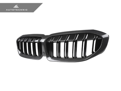 AutoTecknic Dry Carbon Fiber Dual-Slats Front Grilles - G20 3-Series Pre-LCI - Graveyard Performance