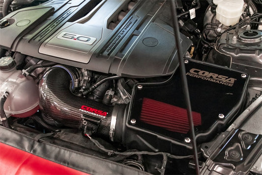 Corsa 18-23 Ford F-150 Mustang GT 5.0L V8 Closed Box Intake w/ Forged CF Duct & Oiled Air Filter