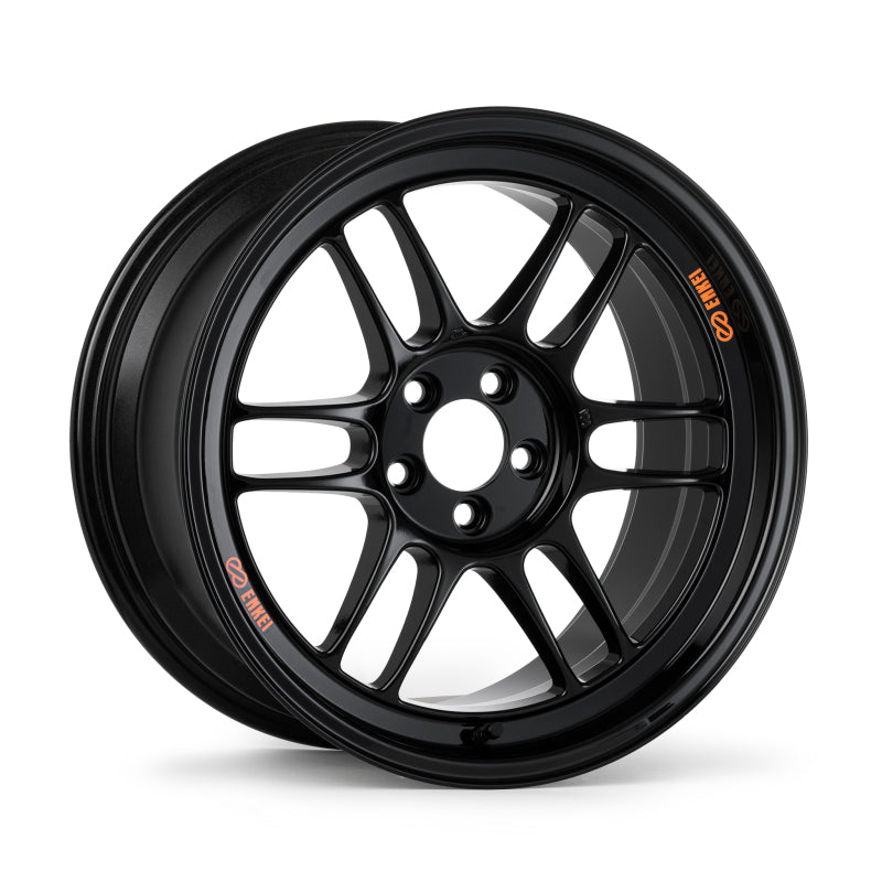 Enkei RPF1 15x8 4x100 28mm Offset F1 Gloss Black Wheel - Graveyard Performance