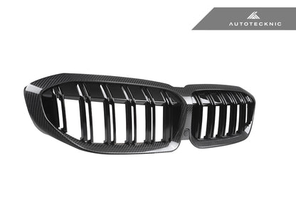 AutoTecknic Dry Carbon Fiber Dual-Slats Front Grilles - G20 3-Series Pre-LCI - Graveyard Performance