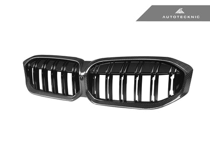 AutoTecknic Dry Carbon Fiber Dual-Slat Front Grille - G20 3-Series LCI - Graveyard Performance