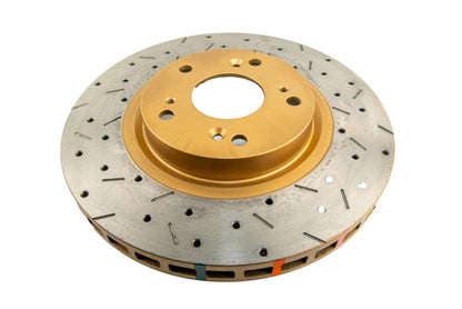 DBA 02-05 RSX (Type S) / 06-07 Civic Si 2.0L Front Drilled & Slotted 4000 Series Rotor - Graveyard Performance