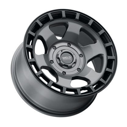 Weld Off-Road Ridge 17x9 - 6x135 / 6x139.7 BP - ET-12 - 106.1mm CB Satin Gunmetal Wheel (Black Ring) - Graveyard Performance
