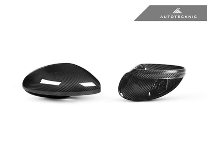 AutoTecknic Replacement Carbon Fiber Mirror Covers - Porsche 718 Cayman | Boxster - Graveyard Performance