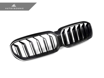 AutoTecknic Dry Carbon Fiber Dual-Slats Front Grilles - G30 5-Series LCI - Graveyard Performance