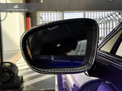 AutoTecknic Replacement Dry Carbon Mirror Covers - Porsche 9J1 Taycan - Graveyard Performance