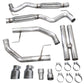 AWE 2024 Ford Mustang GT Fastback S650 RWD Track Edition Catback Exhaust w/ Dual Chrome Silver Tips