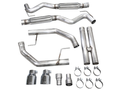 AWE 2024 Ford Mustang GT Fastback S650 RWD Track Edition Catback Exhaust w/ Dual Chrome Silver Tips - Graveyard Performance