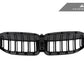 AutoTecknic Dry Carbon Fiber Dual-Slats Front Grilles - G20 3-Series Pre-LCI