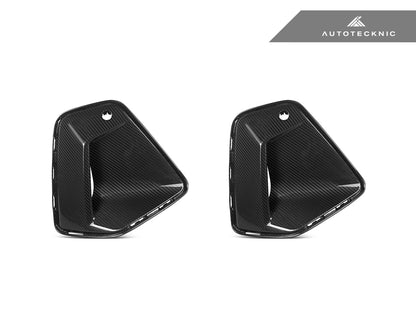 AutoTecknic Dry Carbon Front Bumper Trim Set - G60 5-Series - Graveyard Performance