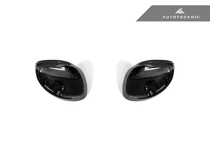 AutoTecknic Replacement Carbon Fiber Mirror Covers - Porsche 718 Cayman | Boxster - Graveyard Performance