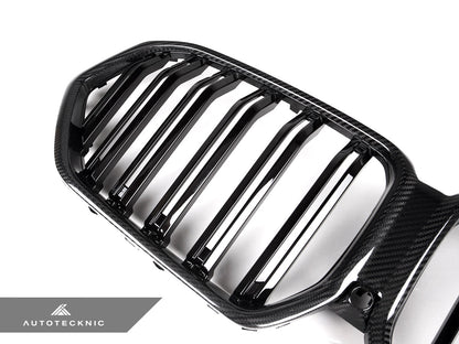 AutoTecknic Dual-Slat Carbon Fiber Front Grille - G06 X6 LCI - Graveyard Performance