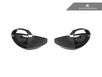 AutoTecknic Replacement Carbon Fiber Mirror Covers - Porsche 718 Cayman | Boxster - Graveyard Performance
