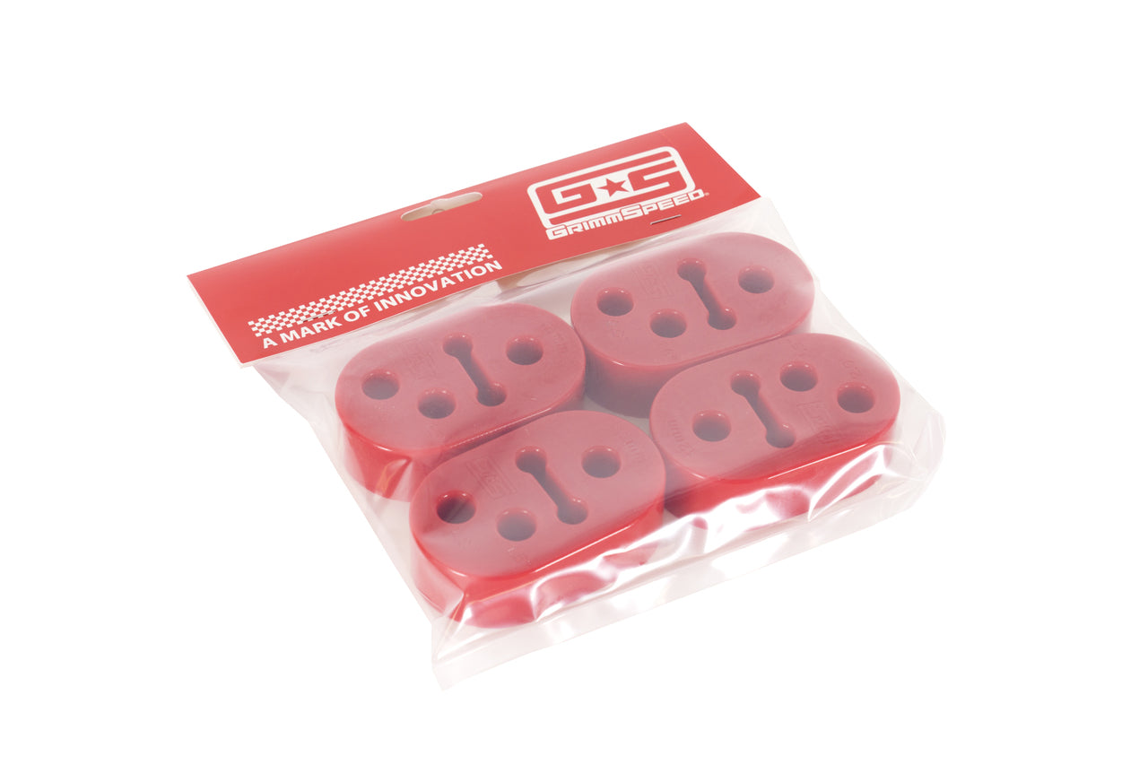 GrimmSpeed Polyurethane Exhaust Hanger 12mm Two Position For Subaru Universal Set of 4 - Graveyard Performance