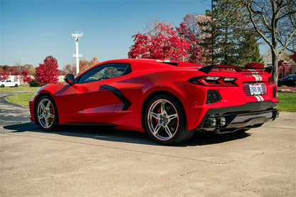 Corsa 2020-2025 Chevrolet Corvette C8 RWD 3in Track Cat-Back Delete Exhaust w/4.5in CF Polished Tips - Graveyard Performance