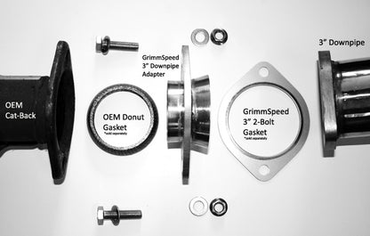 GrimmSpeed 3 Inch Downpipe to OEM Catback Adapter Kit For Subaru Turbo Universal - Graveyard Performance