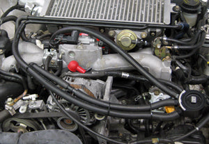 GrimmSpeed Air/Oil Separator Red Subaru 02-07 WRX 04-21 STI 04-08 FXT - Graveyard Performance