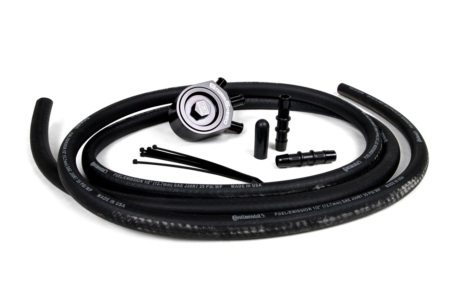 GrimmSpeed Air/Oil Separator Red Subaru 02-07 WRX 04-21 STI 04-08 FXT - Graveyard Performance