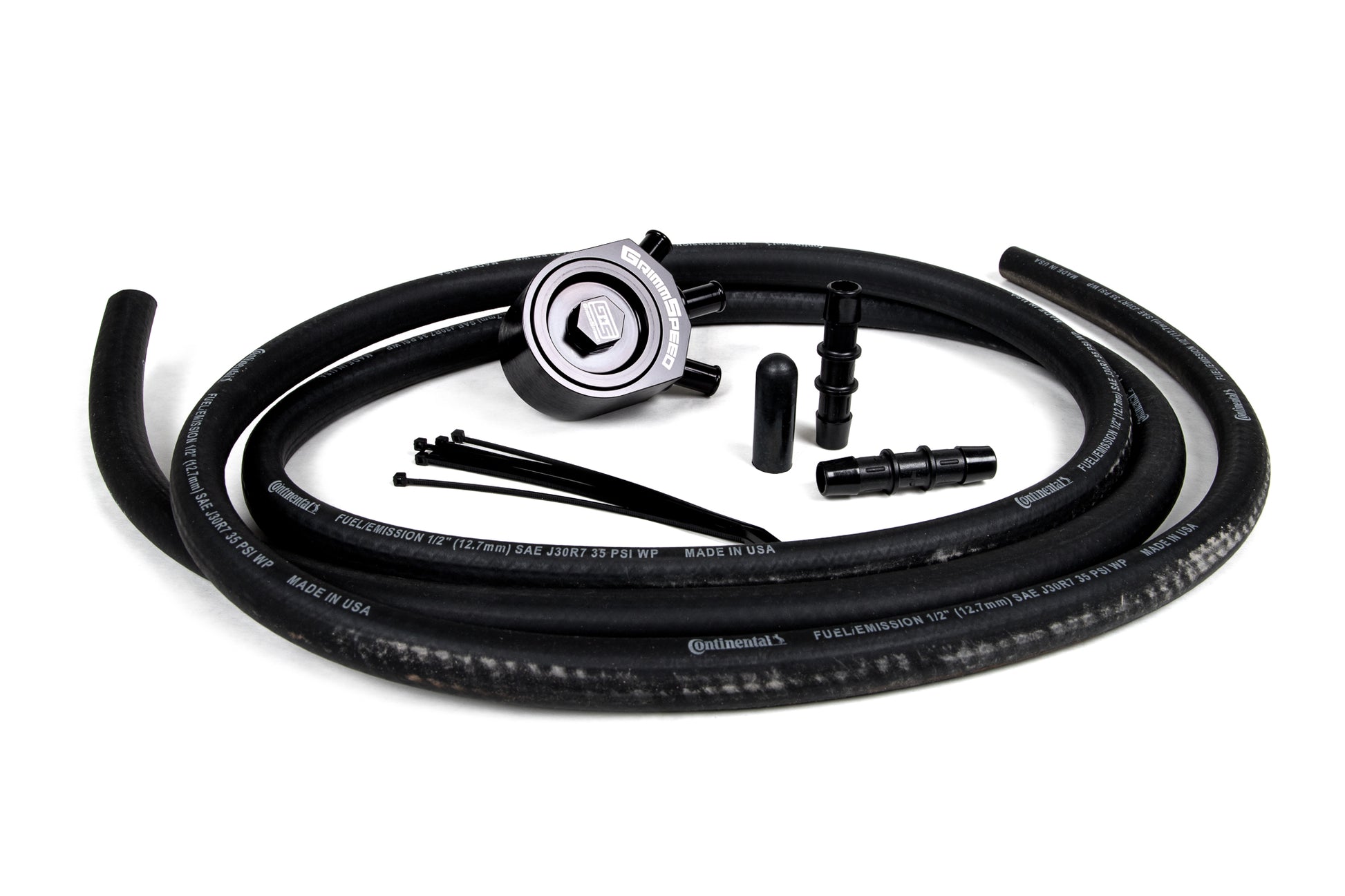GrimmSpeed Air/Oil Separator Red Subaru 02-07 WRX 04-21 STI 04-08 FXT - Graveyard Performance
