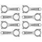 Manley Chrysler LS1 H Beam Connecting Rod Set  ARP 2000 3/8in w/ .927in Bushed Wrist Pins (Set of 8)