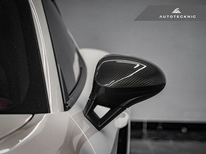AutoTecknic Replacement Carbon Fiber Mirror Covers - Porsche 718 Cayman | Boxster - Graveyard Performance