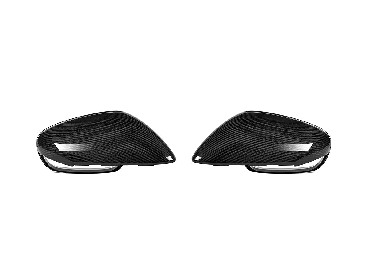 AutoTecknic Replacement Dry Carbon Mirror Covers - Porsche 992 - Graveyard Performance