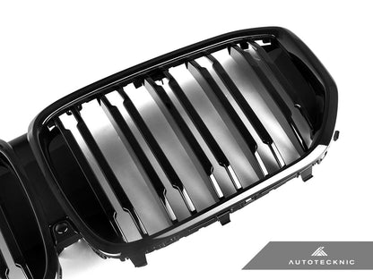 AutoTecknic Dual-Slat Gloss Black Front Grille - G05 X5 LCI - Graveyard Performance