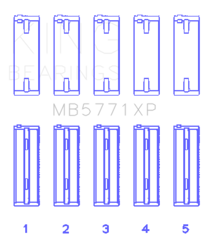 King Engine Bearings Hyundai G4KF Main Bearing Set - Size +0.25mm - Graveyard Performance