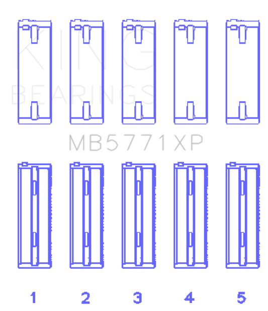 King Engine Bearings Hyundai G4KF Main Bearing Set - Size +0.25mm