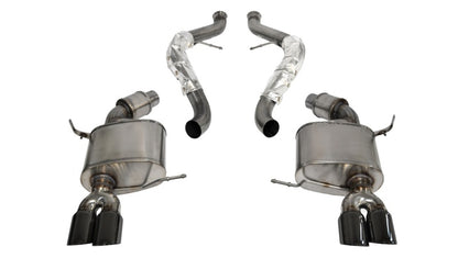 Corsa 2008-2012 BMW M3 Convertible E93 Black Sport Cat-Back Exhaust - Graveyard Performance