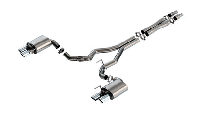 Borla 2024 Ford Mustang GT 5.0L V8 w/ Active Exhaust ATAK Cat-Back Exhaust System - Graveyard Performance