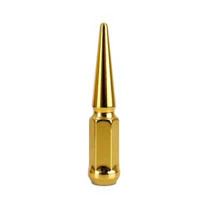 Mishimoto Steel Spiked Lug Nuts M12x1.5 20pc Set - Gold - Graveyard Performance