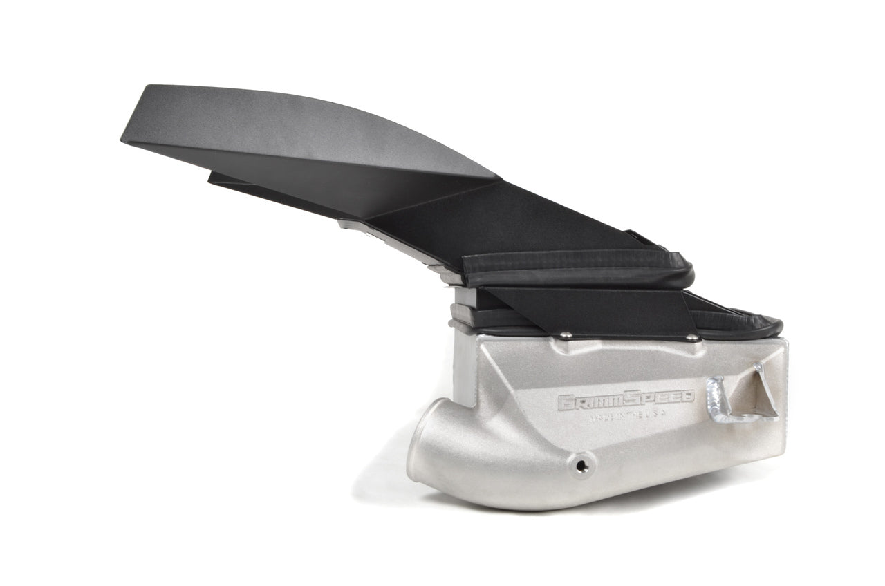 GrimmSpeed Top Mount Intercooler Kit Inc. Splitter Thermal Dispersant Black For Subaru 15-21 WRX