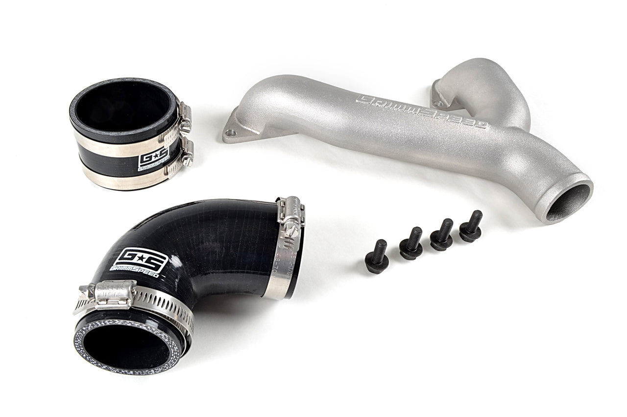 GrimmSpeed Top Mount Intercooler Y-Pipe Kit Black For Subaru 04-21 STI 02-07 WRX 04-08 FXT w/STI Style TMIC