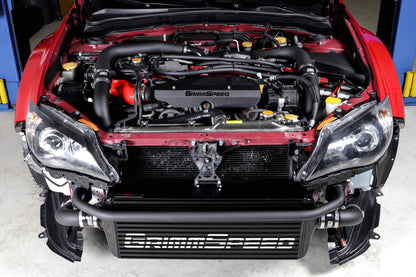 GrimmSpeed Front Mount Intercooler Kit Inc. Black Piping For Subaru 08-14 STI