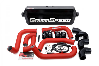 GrimmSpeed Front Mount Intercooler Kit Inc. Black Piping For Subaru 08-14 STI