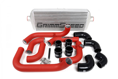 GrimmSpeed Front Mount Intercooler Kit Inc. Red Piping For Subaru 08-14 WRX