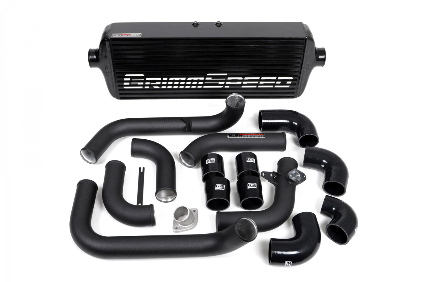 GrimmSpeed Front Mount Intercooler Kit Inc. Red Piping For Subaru 08-14 WRX