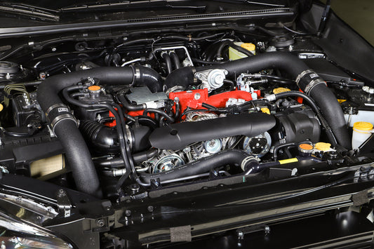 GrimmSpeed Front Mount Intercooler Kit Inc. Red Piping For Subaru 15-21 STI