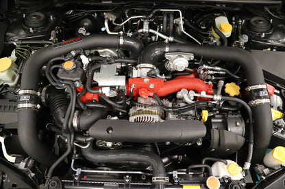 GrimmSpeed Front Mount Intercooler Kit Black Piping For Subaru 15-21 STI