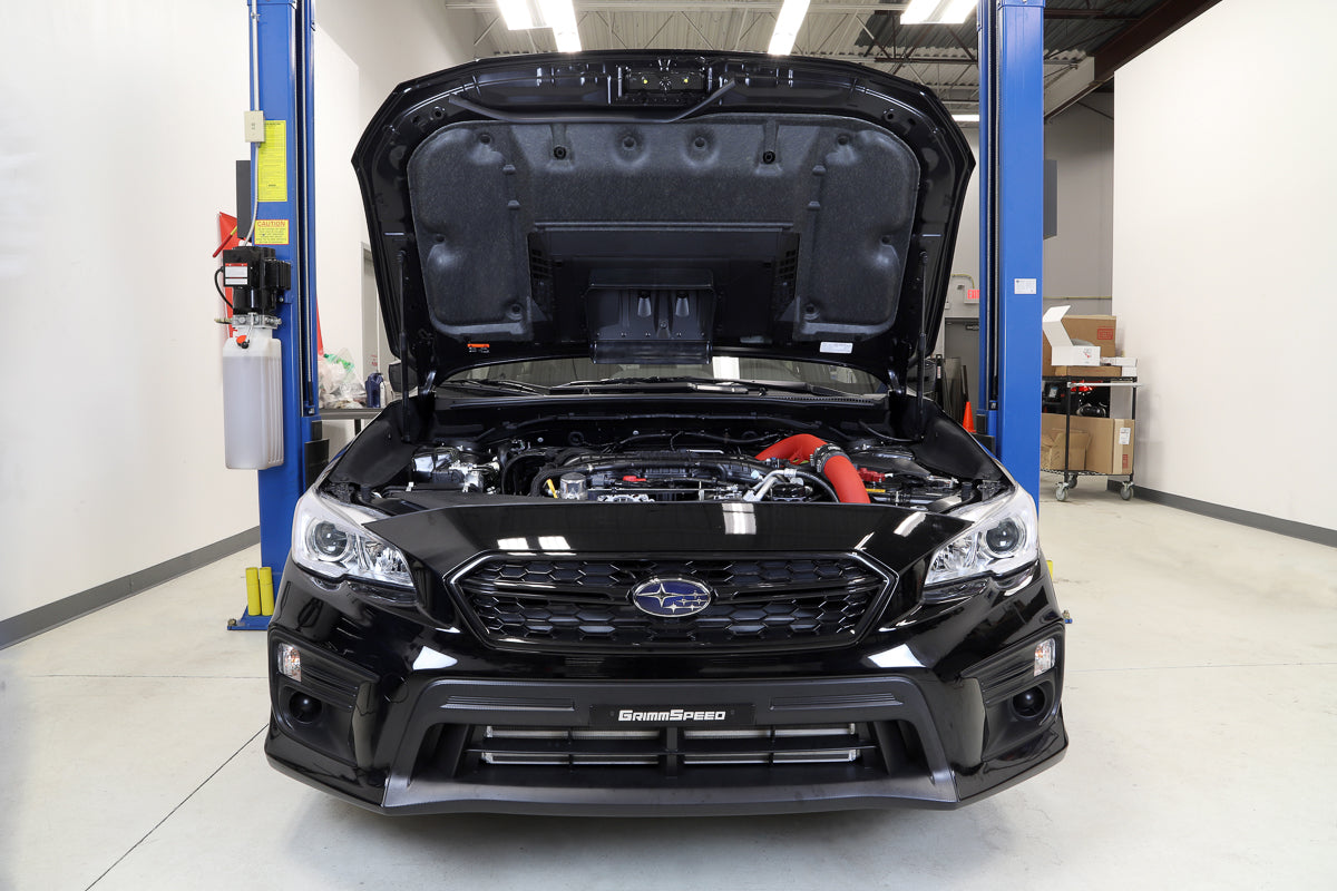 GrimmSpeed Front Mount Intercooler Kit Inc. Red Piping For Subaru 15-21 WRX