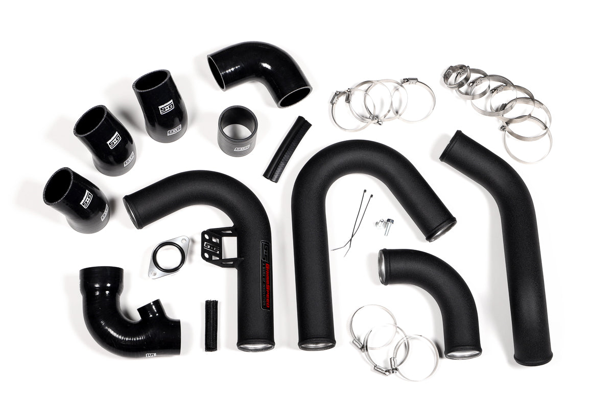 GrimmSpeed Front Mount Intercooler Kit Inc. Black Piping For Subaru 15-21 WRX