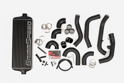 GrimmSpeed Front Mount Intercooler Kit Black Coated Black Piping For Subaru 15-21 STI